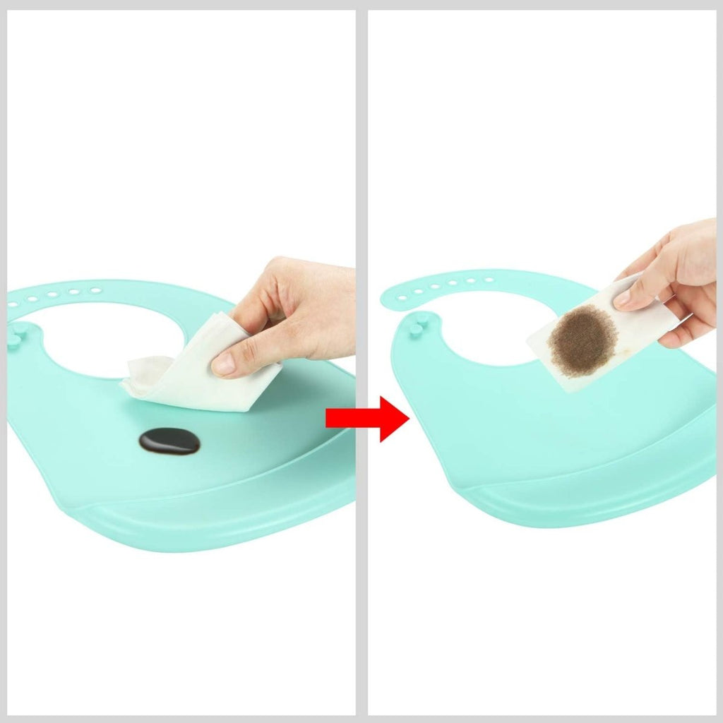 PandaEar (3 Pack) Cute Super Thin Light Weight Silicone Baby Bibs for Babies & Toddlers (10 - 72 Months) Waterproof, Soft - LittleTreasures