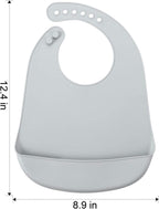 PandaEar (3 Pack) Cute Super Thin Light Weight Silicone Baby Bibs for Babies & Toddlers (10 - 72 Months) Waterproof, Soft - LittleTreasures