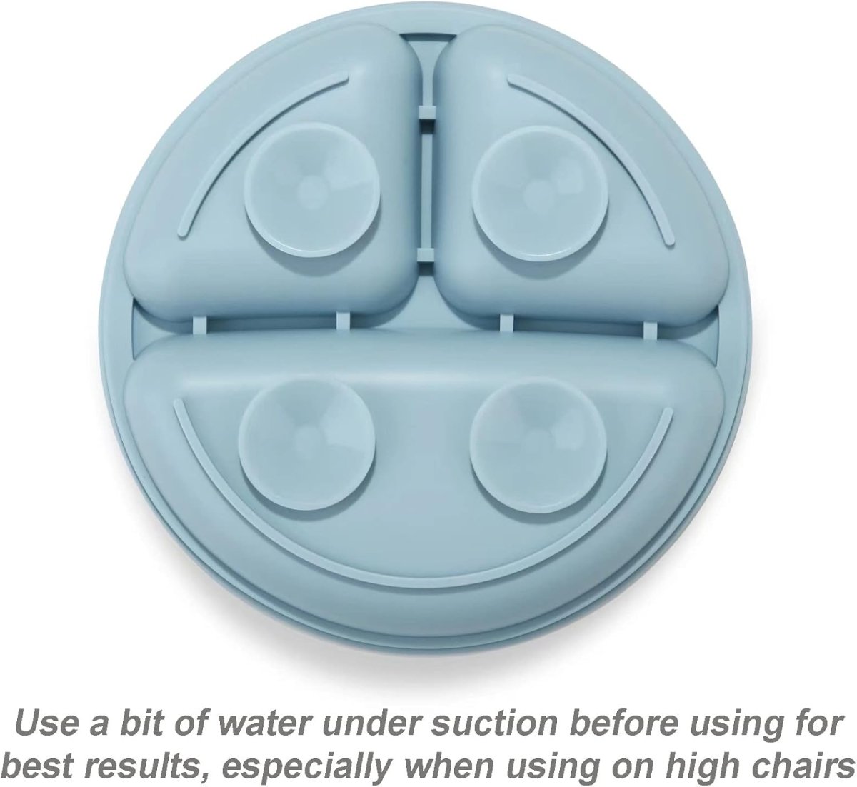 PandaEar Divided Unbreakable Silicone Baby and Toddler Plates - 3 Pack - Non - Slip - Dishwasher and Microwave Safe (Suction Plates) - LittleTreasures