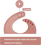 PandaEar Silicone Bib Set: Durable, BPA - Free, Easy - Clean Essentials - LittleTreasures