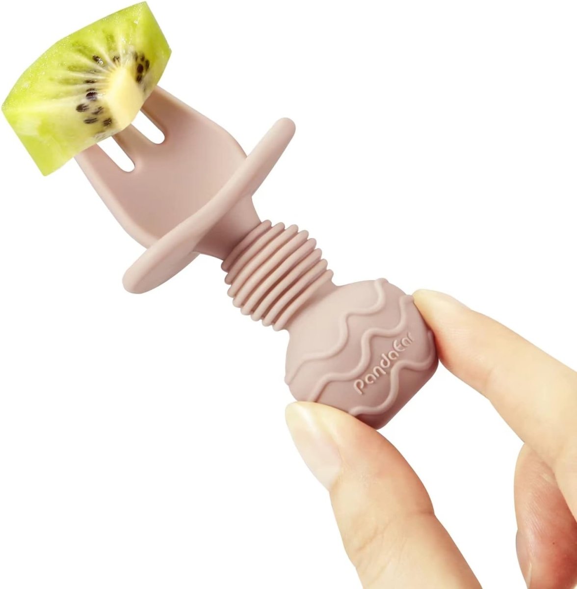 PandaEar Silicone Learning Baby Utensils - Safe Self - Feeding Set - LittleTreasures