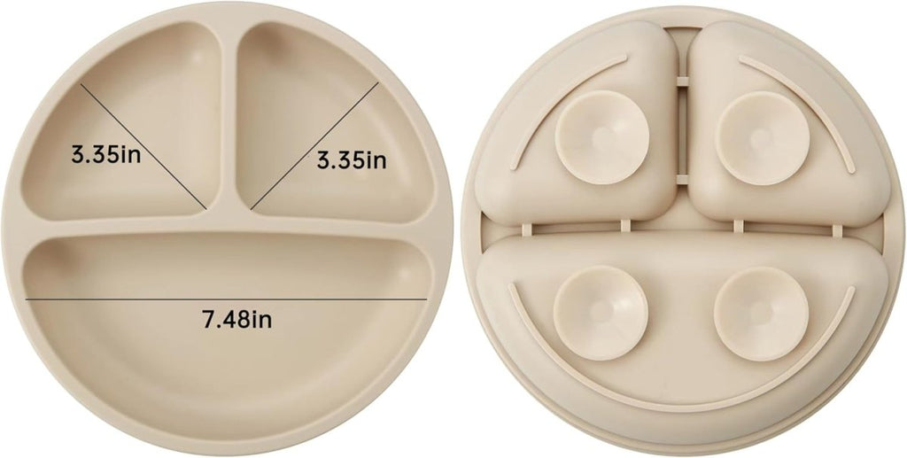 PandaEar Silicone Toddler Plate & Cup Set - BPA - Free, Non - Slip - LittleTreasures