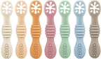 PandaEar Snowflake Silicone Baby Feeding Spoon Set - LittleTreasures