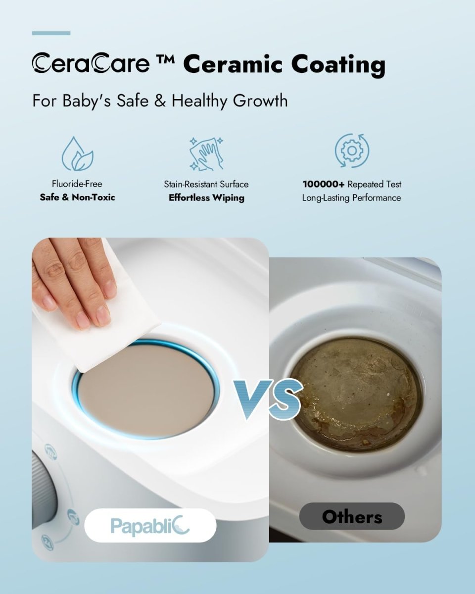 Papablic Baby Bottle Sterilizer and Dryer, Electric Steam Sanitizer for Baby Bottles & Essentials, Large Capacity Holds 10 Bottles - LittleTreasures