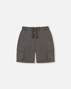 Parachute Cargo Pocket Shorts Dark Gray - LittleTreasures