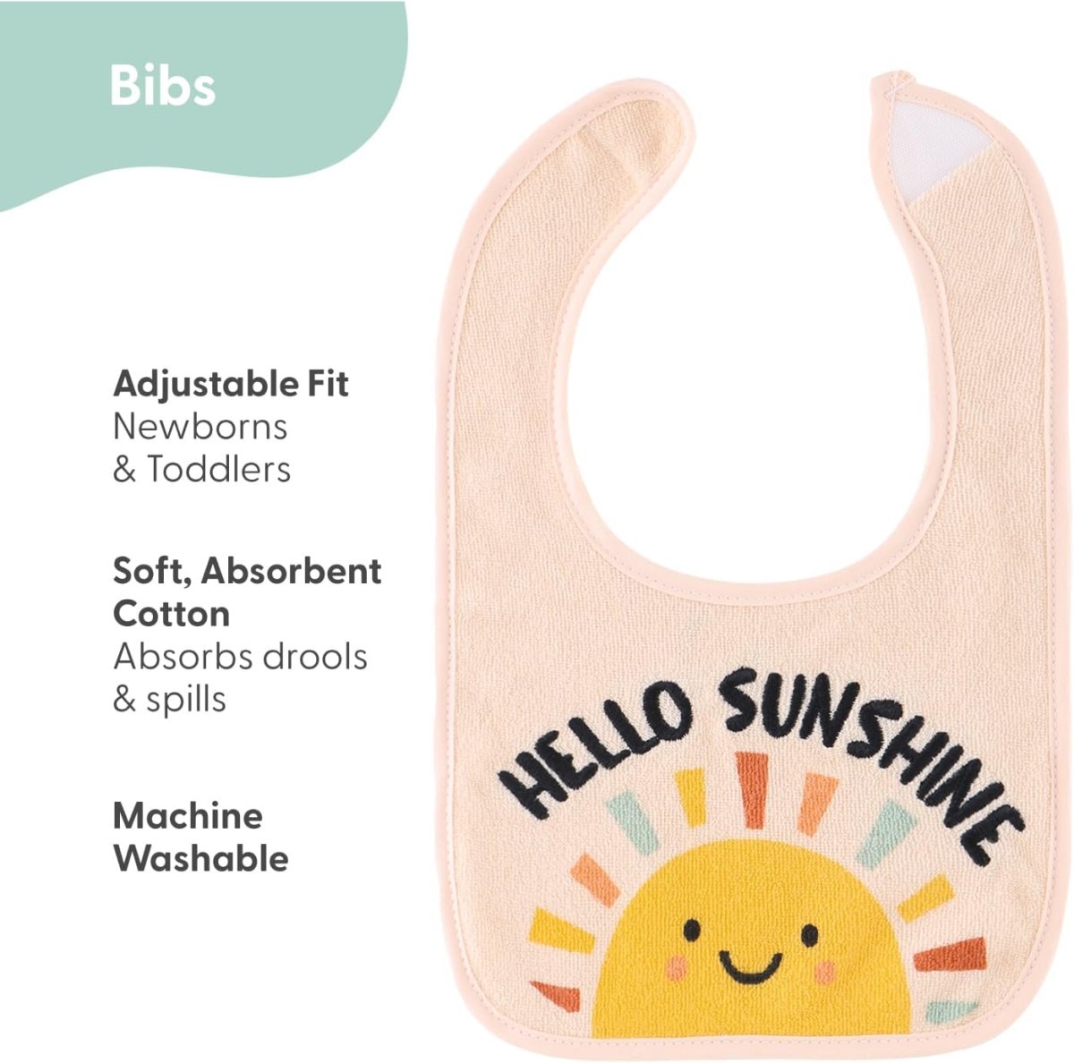 Peanutshell 10 - Pack Witty Unisex Baby Bib Set - LittleTreasures