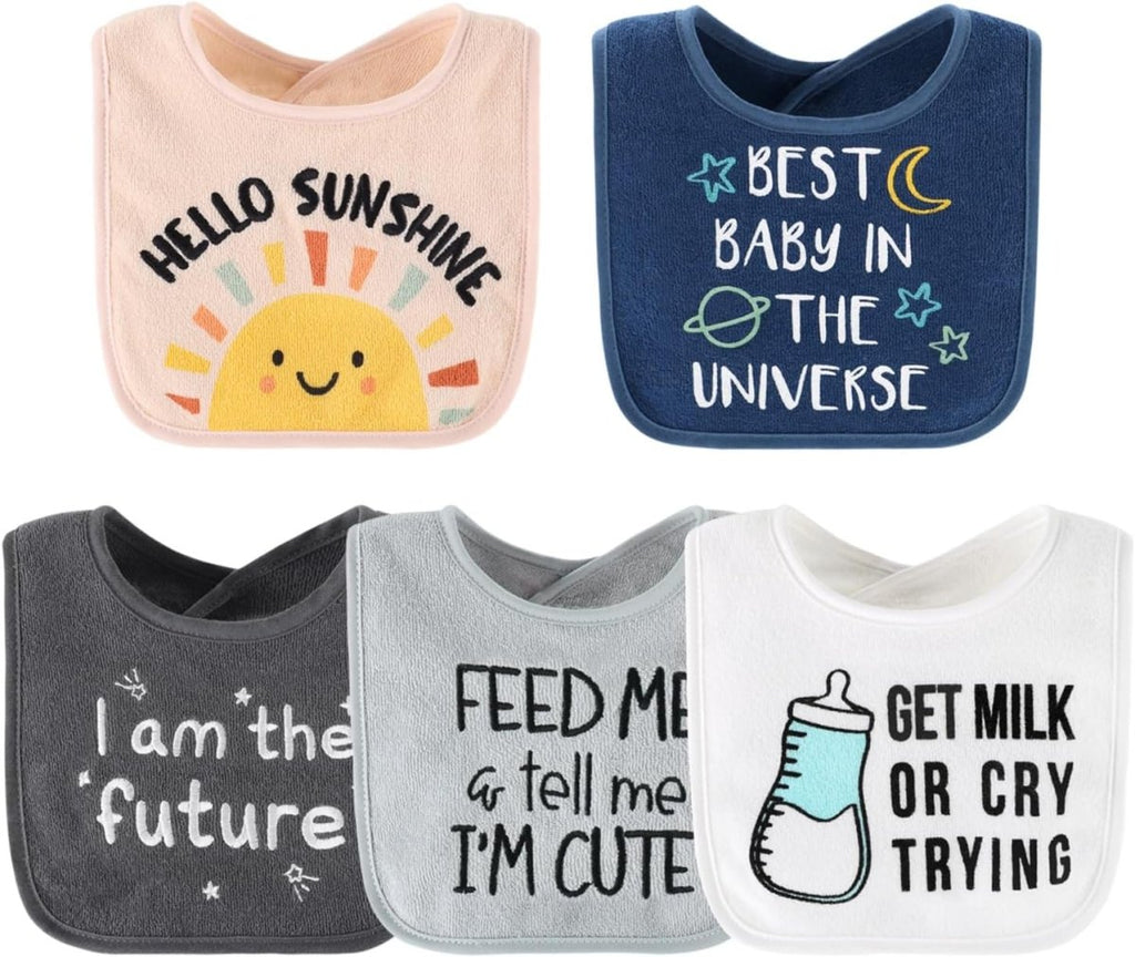 Peanutshell 10 - Pack Witty Unisex Baby Bib Set - LittleTreasures