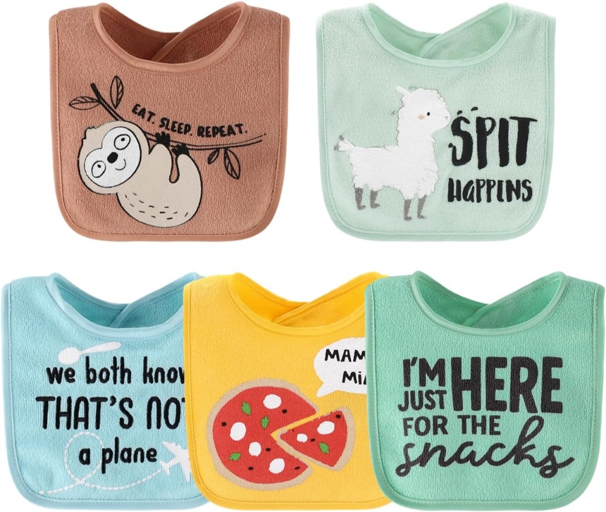 Peanutshell 10 - Pack Witty Unisex Baby Bib Set - LittleTreasures