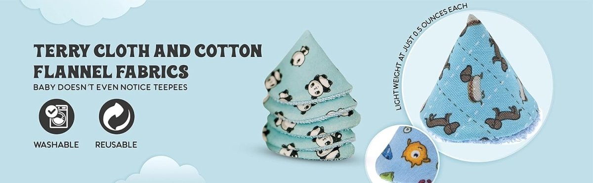 Pee Pee Teepee Elephant Blue 5 pieces baby boy pee shield babyboy essentials peepeeeteepee baby diaper cover for boys teepee shield pee covers - LittleTreasures