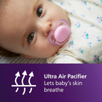 Philips Avent Natural Baby Gift Set, 2x 9oz Bottles with Natural Response Nipples (Medium Flow, Flow 3), 2x Ultra Air Pacifiers, Pink, SCD837/01 - LittleTreasures