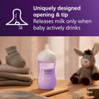 Philips Avent Natural Baby Gift Set, 2x 9oz Bottles with Natural Response Nipples (Medium Flow, Flow 3), 2x Ultra Air Pacifiers, Pink, SCD837/01 - LittleTreasures