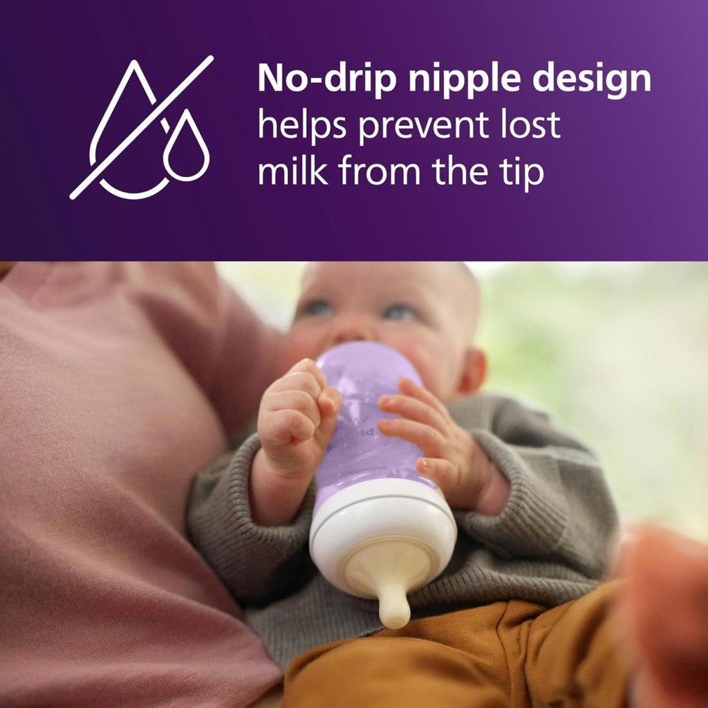 Philips Avent Natural Baby Gift Set, 2x 9oz Bottles with Natural Response Nipples (Medium Flow, Flow 3), 2x Ultra Air Pacifiers, Pink, SCD837/01 - LittleTreasures