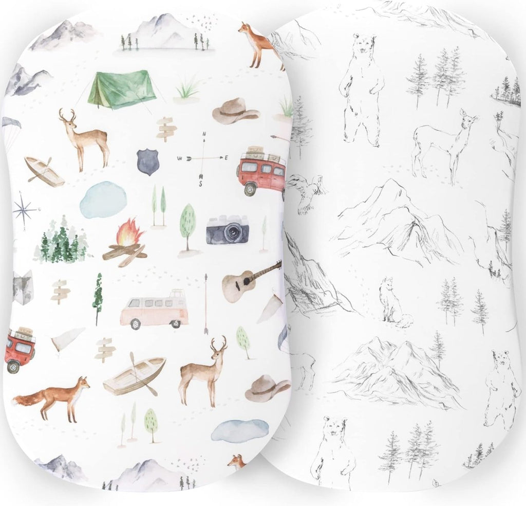 Pobibaby - 2 Pack Premium Fitted Baby Girl Crib Sheets for Standard Crib Mattress - Ultra - Soft Cotton Blend, Safe and Snug, and Stylish Floral Crib Sheet (Zephyr) - LittleTreasures