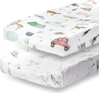 Pobibaby - 2 Pack Premium Fitted Baby Girl Crib Sheets for Standard Crib Mattress - Ultra - Soft Cotton Blend, Safe and Snug, and Stylish Floral Crib Sheet (Zephyr) - LittleTreasures