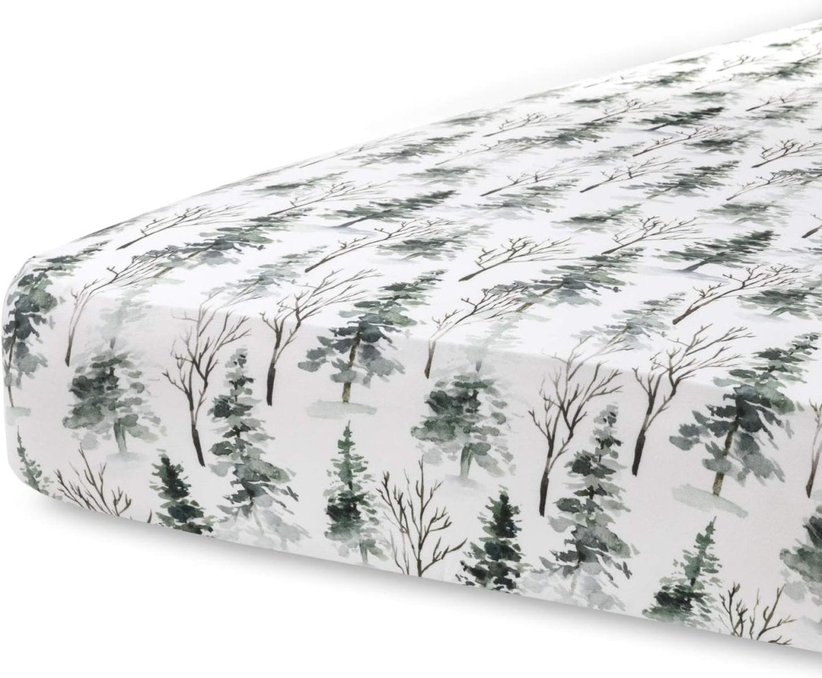 Pobibaby - 2 Pack Premium Fitted Baby Girl Crib Sheets for Standard Crib Mattress - Ultra - Soft Cotton Blend, Safe and Snug, and Stylish Floral Crib Sheet (Zephyr) - LittleTreasures