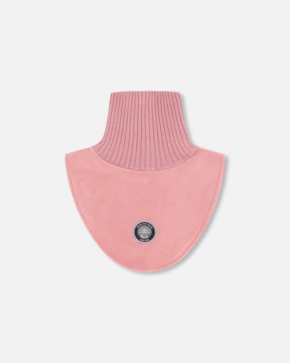 Polar Fleece And Knit Neckwarmer Dusty Pink - LittleTreasures