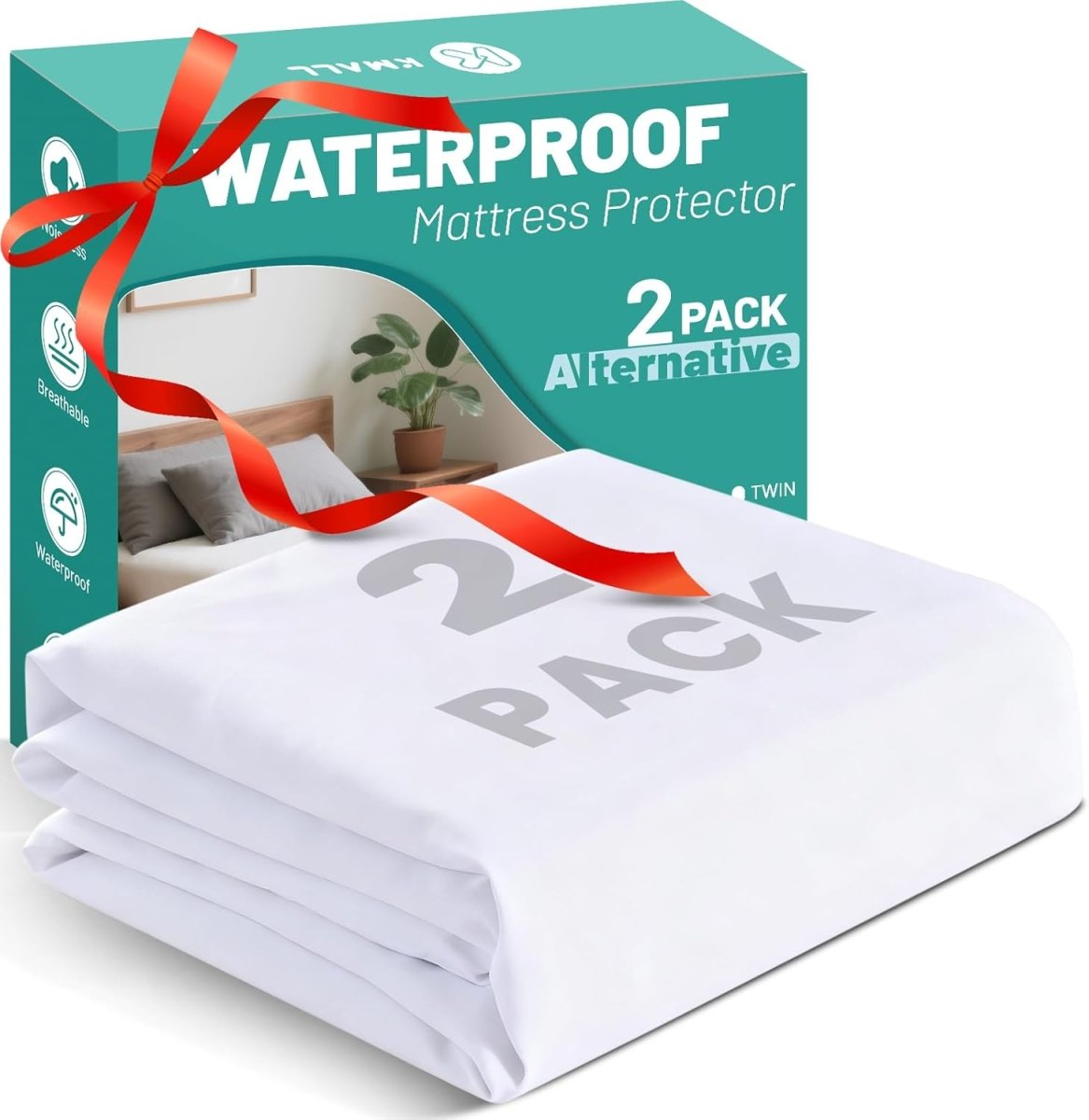 Premium Ultra Soft Waterproof Crib Fitted Mattress Protector - Toddler and Baby Crib Mattress Pad Cover - Soft and Breathable with 7 Inches Deep Skirt (White, 28" x 52") - LittleTreasures