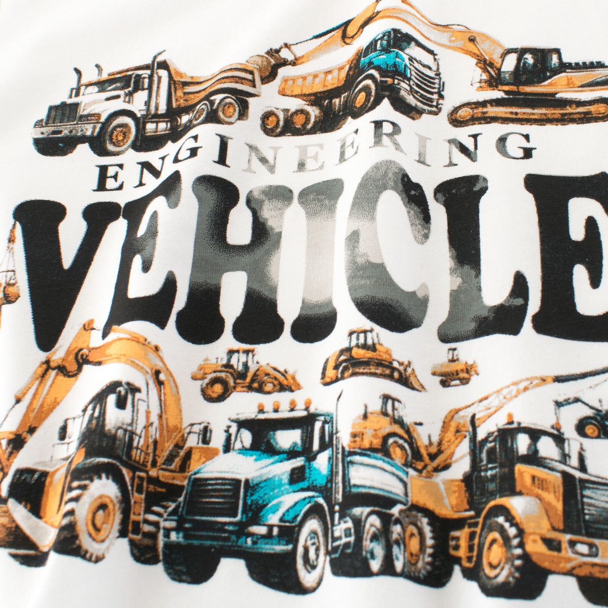 Summer Boys’ Cartoon and Letters Pattern T-shirt in European and American Style