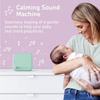 Pure Enrichment® WAVE™ Baby Soothing Sound Machine - All - Natural Sounds Include Lullaby, Heartbeat, White Noise, Fan, Ocean, and Rain, With Auto - Off Timer & USB Charger - Patented Design (Mint Green) - LittleTreasures