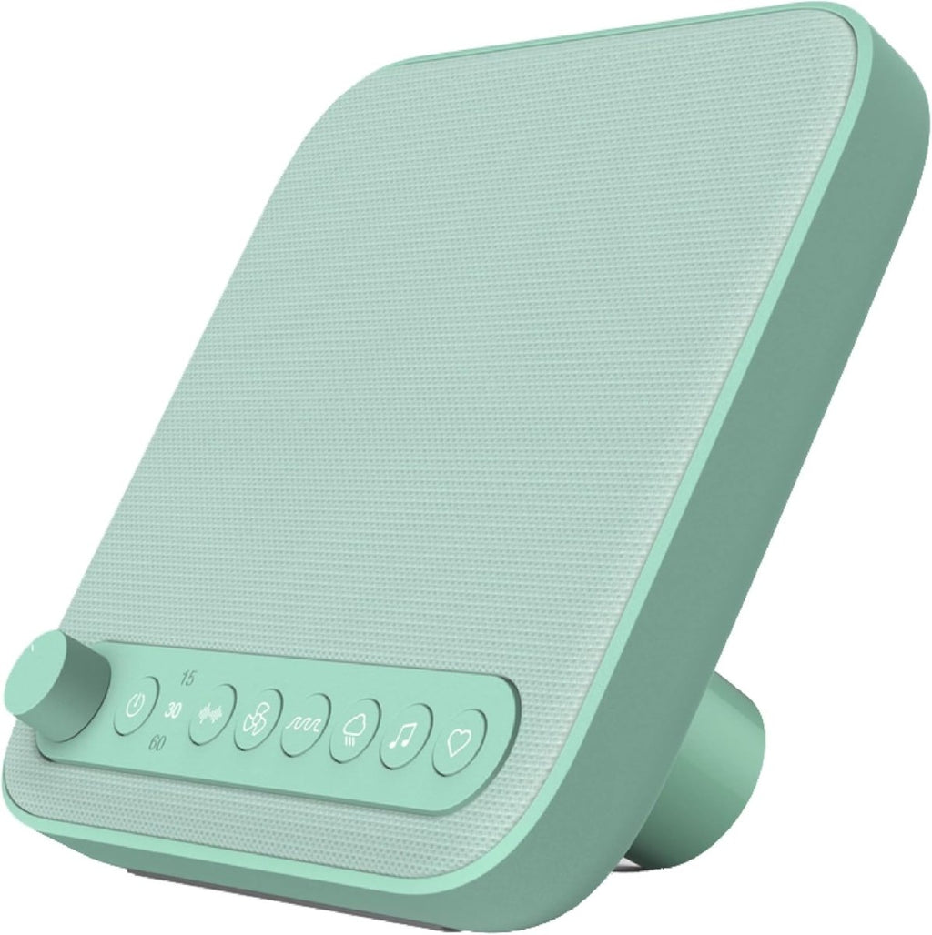 Pure Enrichment® WAVE™ Baby Soothing Sound Machine - All - Natural Sounds Include Lullaby, Heartbeat, White Noise, Fan, Ocean, and Rain, With Auto - Off Timer & USB Charger - Patented Design (Mint Green) - LittleTreasures