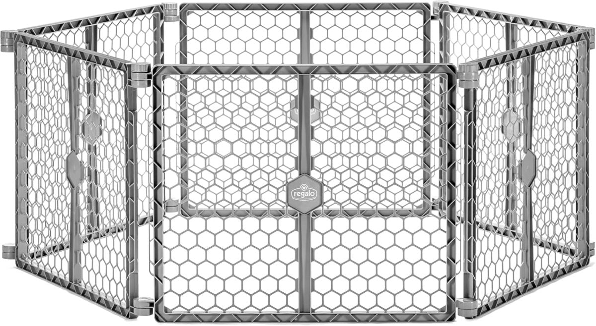 Regalo 192 - Inch Super Wide Adjustable Baby Gate and Play Yard, 4 - in - 1, Bonus Kit, 4 Count (Pack of 1 - LittleTreasures