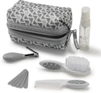 Safety 1st Baby Grooming Kit – Reversible Zippered Case with Brush, Comb, Nail Clippers & Emery Boards – BPA - Free Essentials for Newborns & Toddlers - Grey - LittleTreasures