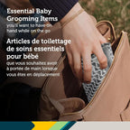 Safety 1st Baby Grooming Kit – Reversible Zippered Case with Brush, Comb, Nail Clippers & Emery Boards – BPA - Free Essentials for Newborns & Toddlers - Grey - LittleTreasures