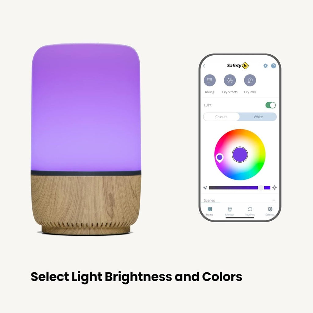 Safety 1st Connected Smart Soother — Light & Sound Machine, Night Light, Includes 20 Classic lullabies and Soothing Sounds, Timer, Wi - Fi and Button Controlled, iOS and Android Compatible - LittleTreasures