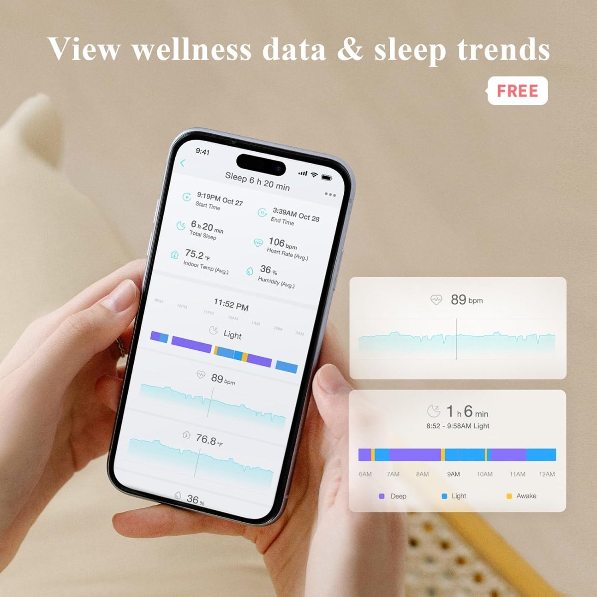 Sense - U Smart Sock Shoe (Long Range) Baby Monitor with On - Device Sleep Indicator & Notifications, Track Heart Rate, Movement, Sleep Patterns, Naps from Anywhere for Peace of Mind, No Monthly Fee - LittleTreasures