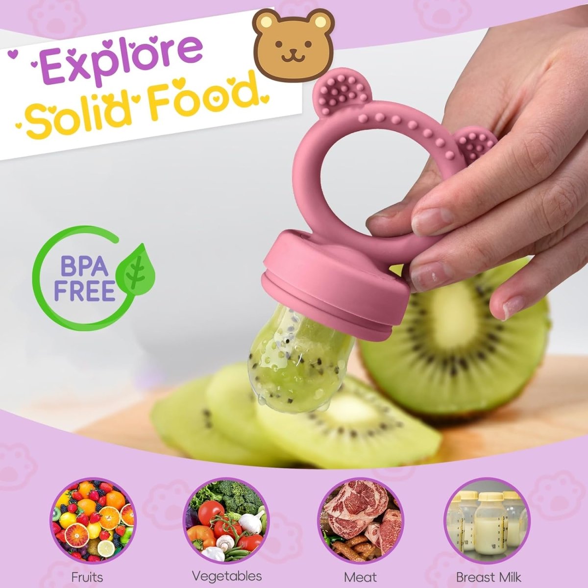Silicone Baby Breastmilk Popsicle & Fruit Feeder Set - LittleTreasures