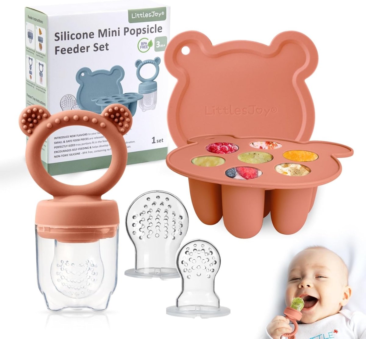 Silicone Baby Breastmilk Popsicle & Fruit Feeder Set - LittleTreasures