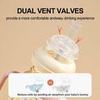 Sippy Cup, Weighted Straw Trainer Cup for Baby, Toddler Drinks Water Bottle with Leak - Proof Valve Spout for 6+ Months, No Spill Training Cup with Handles for 12+ Months, 240ml/Green - LittleTreasures