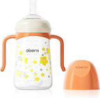 Sippy Cup, Weighted Straw Trainer Cup for Baby, Toddler Drinks Water Bottle with Leak - Proof Valve Spout for 6+ Months, No Spill Training Cup with Handles for 12+ Months, 240ml/Green - LittleTreasures