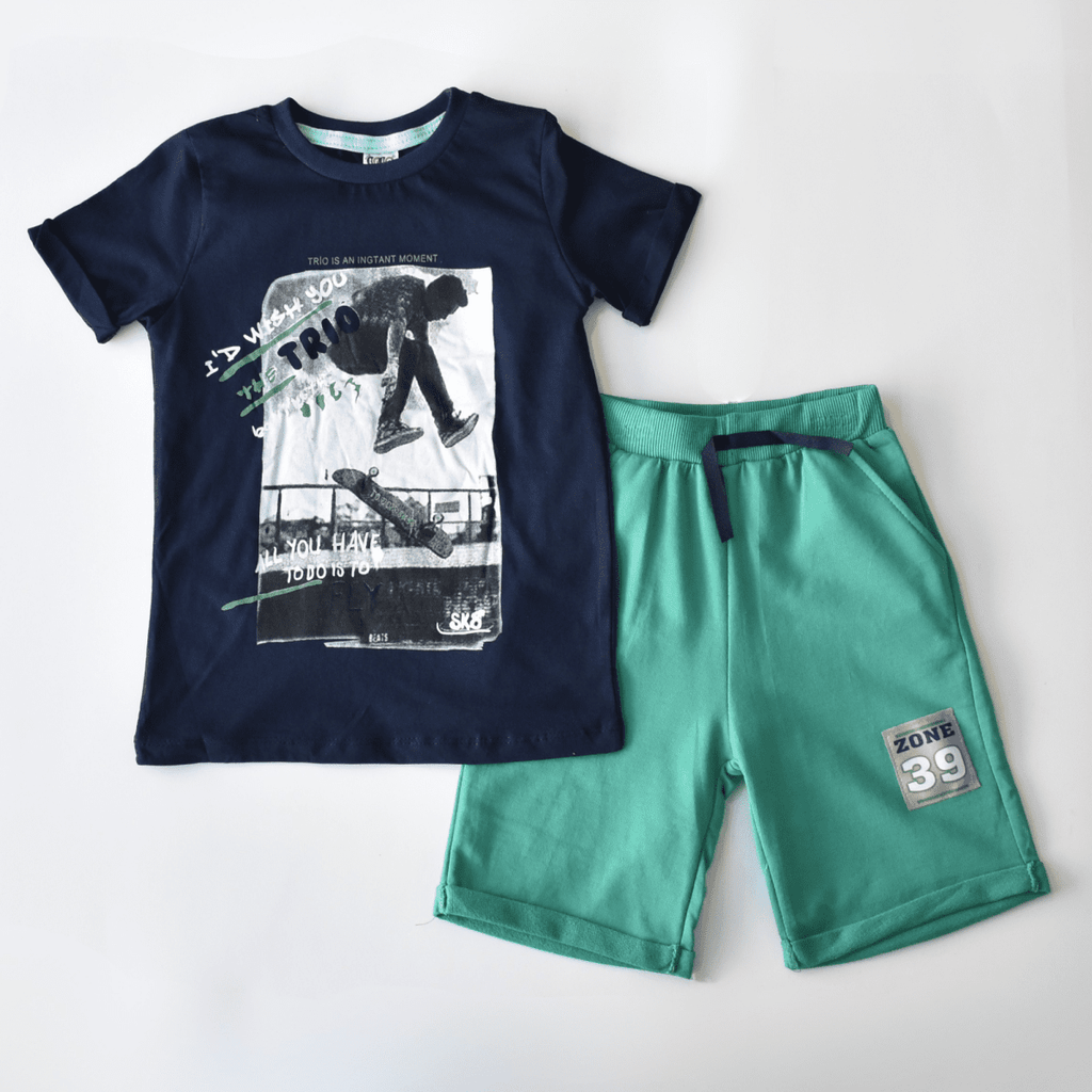 Skater Boy Casual Short Set - LittleTreasures
