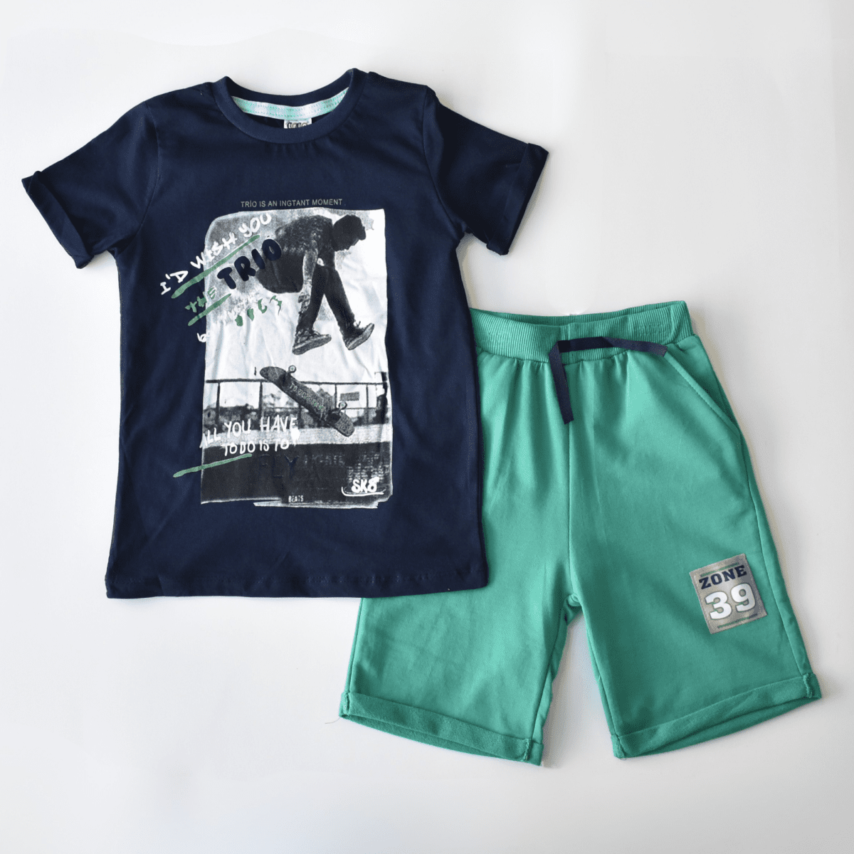 Skater Boy Casual Short Set - LittleTreasures