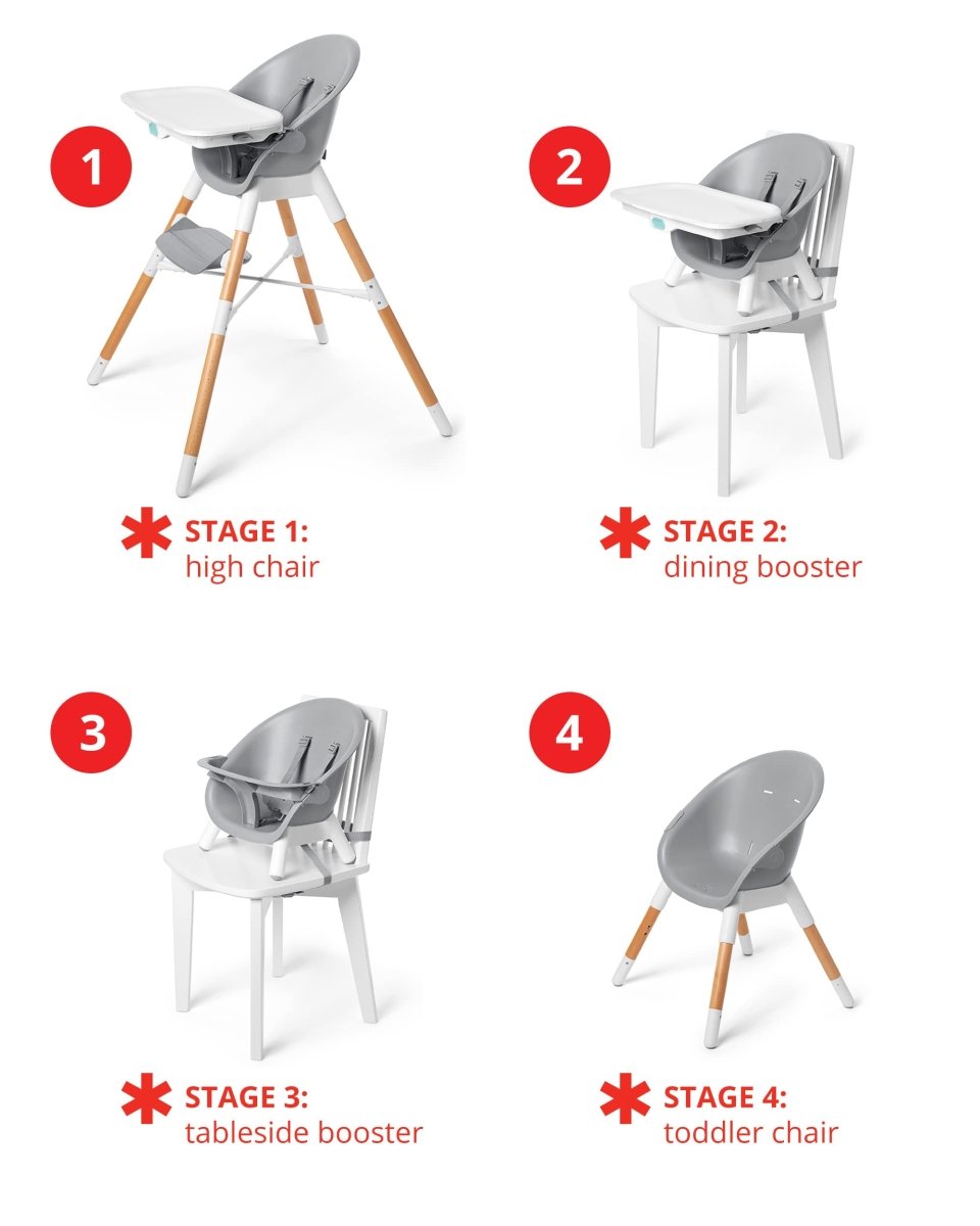 Skip Hop Baby High Chair 4 - in - 1 Convertible High Chair, EON, Oat - LittleTreasures