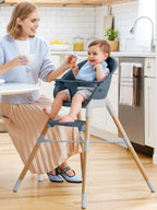 Skip Hop Baby High Chair 4 - in - 1 Convertible High Chair, EON, Oat - LittleTreasures
