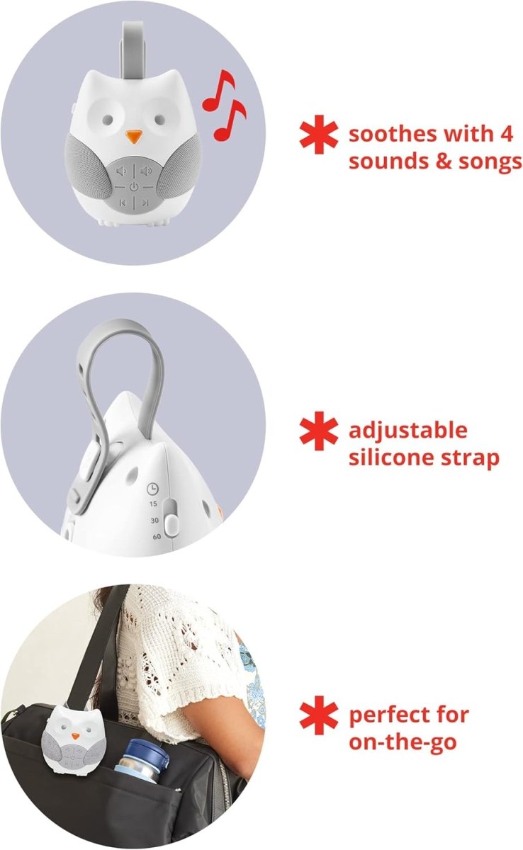 Skip Hop Portable Baby Soother, Stroll & Go, Owl - LittleTreasures