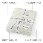 Soft Baby Swaddle Receiving Blanket - 100% Cotton Knit Soft Cozy Receiving Swaddling Crib Stroller Quilt Blanket for Shower Gift Registry for Newborns, Infants, Toddlers (Deer - Sage) - LittleTreasures