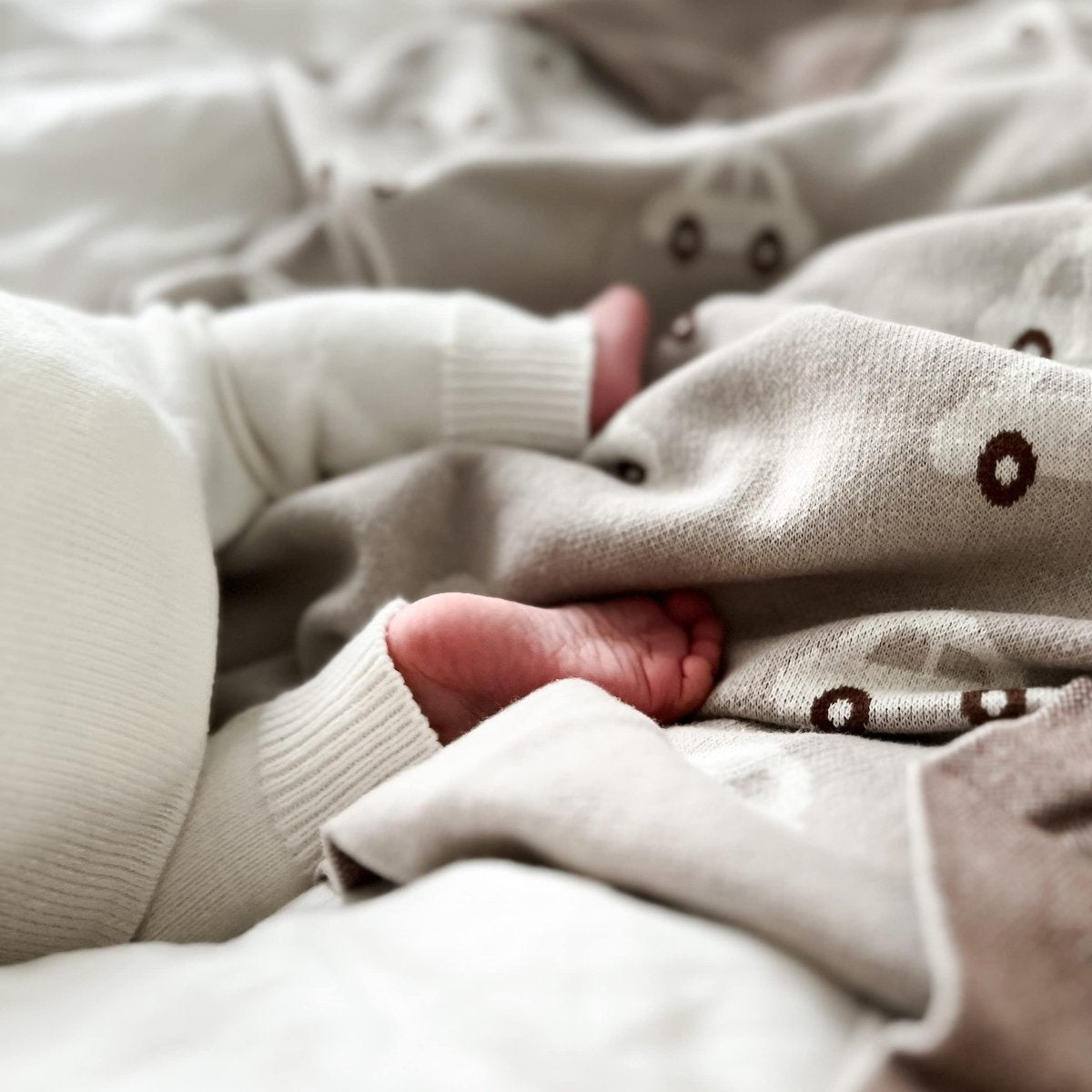 Soft Baby Swaddle Receiving Blanket - 100% Cotton Knit Soft Cozy Receiving Swaddling Crib Stroller Quilt Blanket for Shower Gift Registry for Newborns, Infants, Toddlers (Deer - Sage) - LittleTreasures