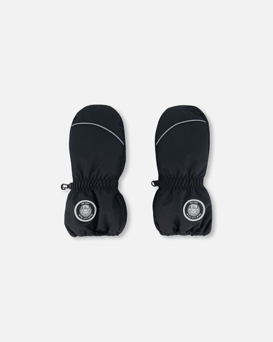 Solid Mittens Black - LittleTreasures