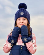 Solid Mittens Navy - LittleTreasures