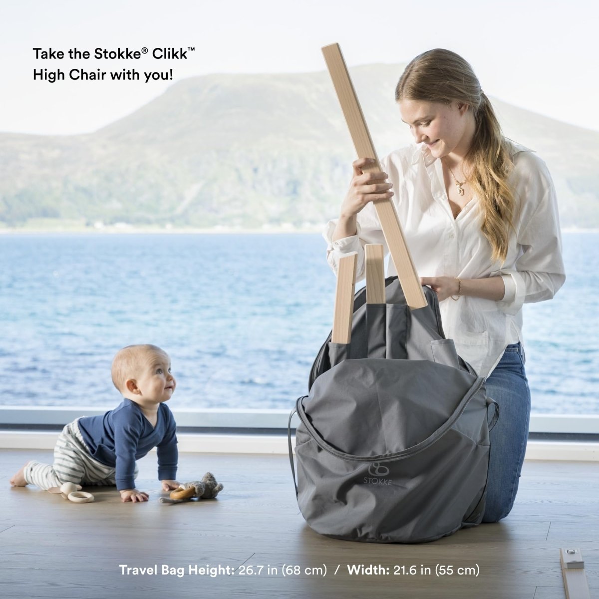 Stokke Clikk High Chair Set: Easy Clean, Portable, Ergonomic - LittleTreasures