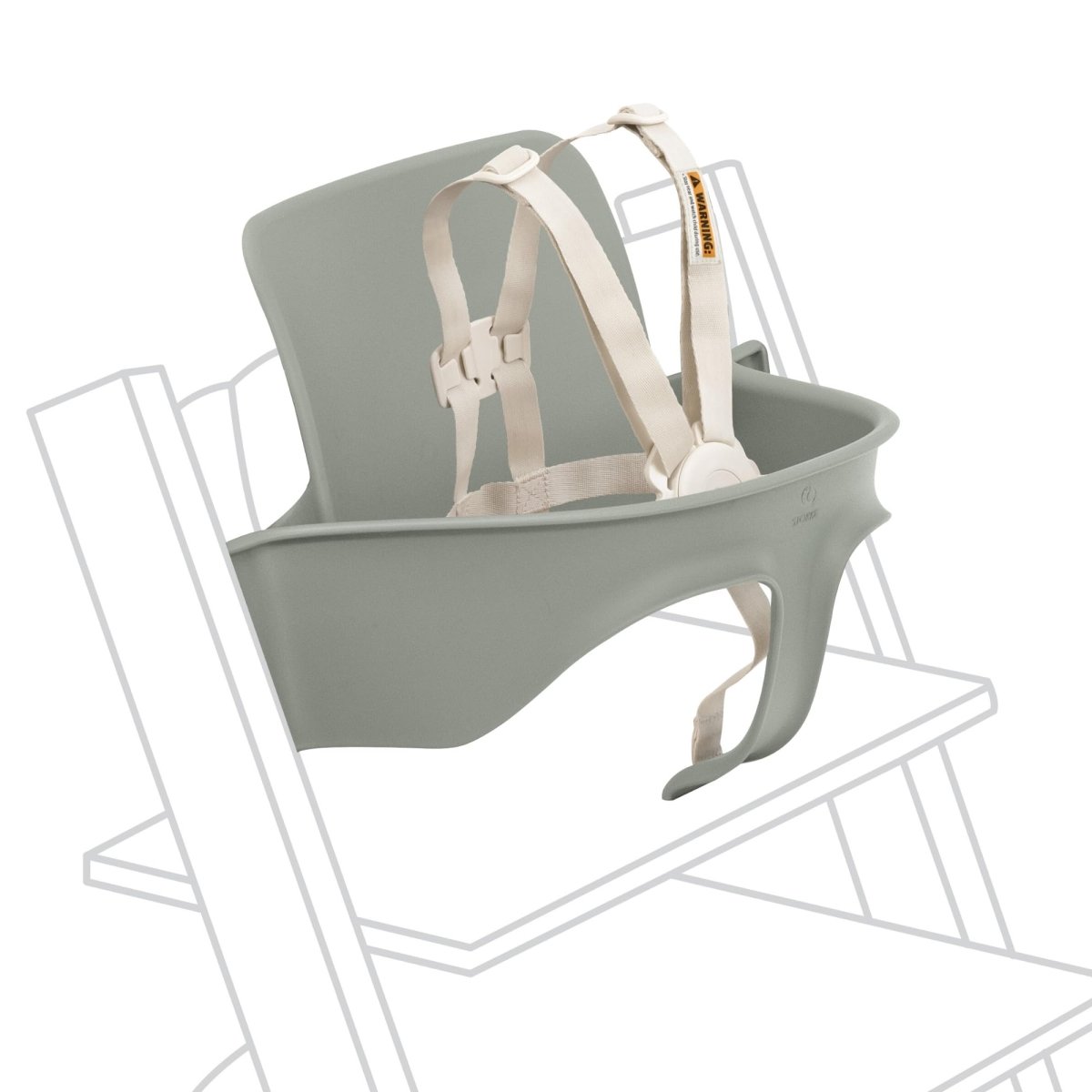 Stokke Tripp Trapp Baby Set 2, Glacier Green - Ages 6 - 36 Months - Convert the Tripp Trapp Chair into a Comfortable High Chair - Includes Stokke Harness 2 - LittleTreasures