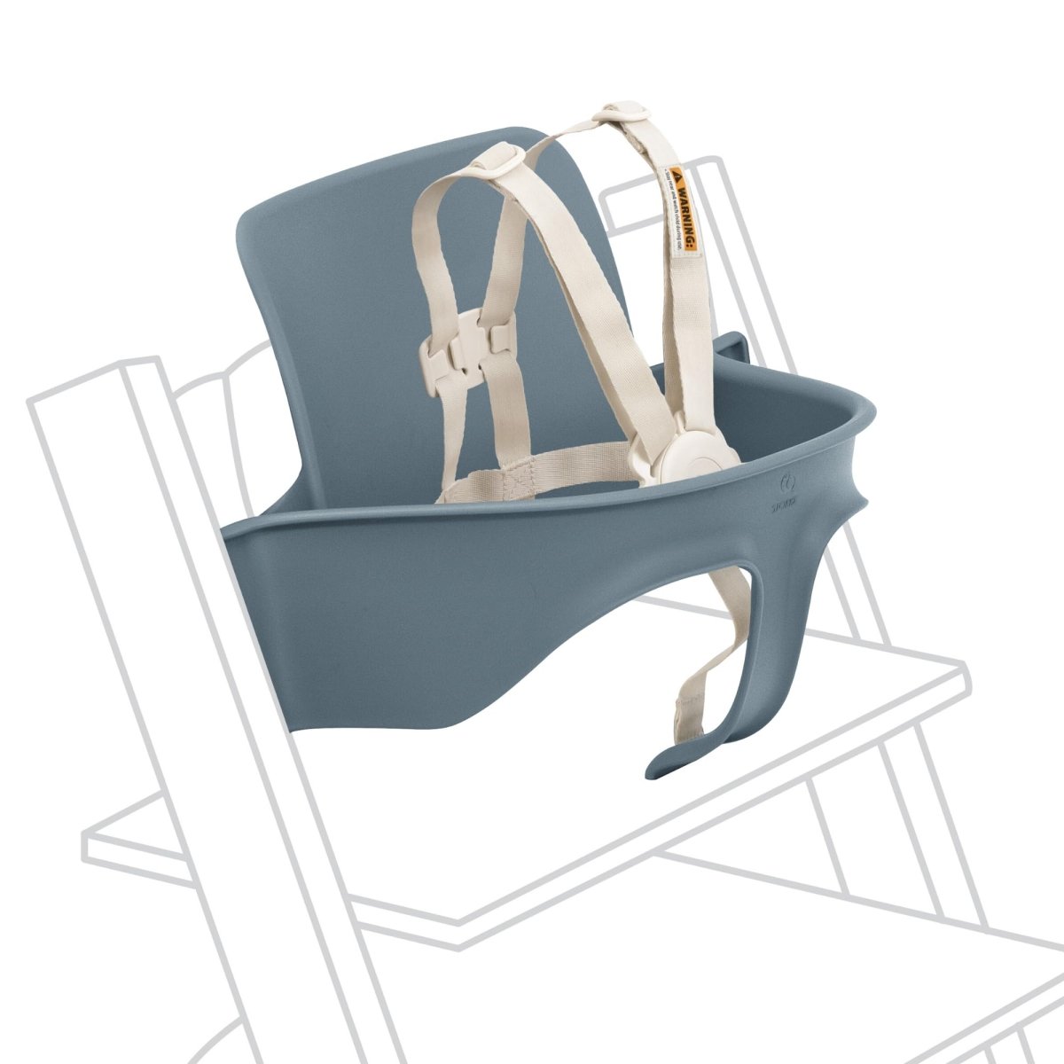 Stokke Tripp Trapp Baby Set 2, Glacier Green - Ages 6 - 36 Months - Convert the Tripp Trapp Chair into a Comfortable High Chair - Includes Stokke Harness 2 - LittleTreasures