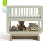 Storkcraft Santorini 3 - in - 1 Convertible Bassinet: Sage Driftwood - LittleTreasures