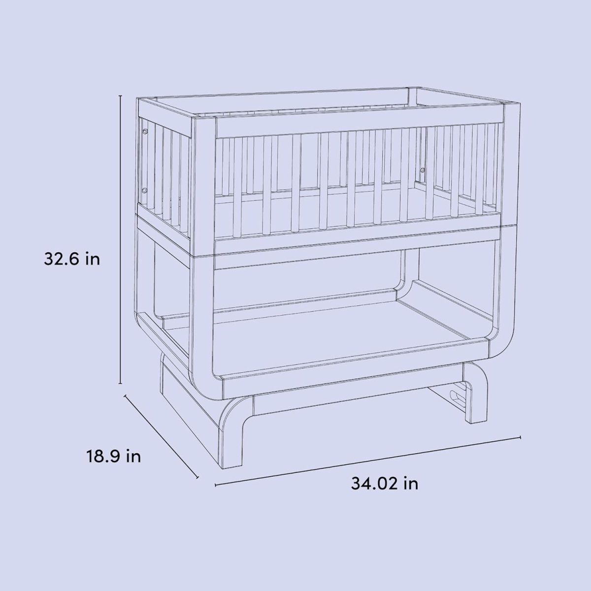 Storkcraft Santorini Deluxe 3 - in - 1 Convertible Bassinet (Frosted Oat with Driftwood) – GREENGUARD Gold Certified Wood Baby Bassinet, Includes Water - Resistant Mattress, Converts to Toy Box and Bookcase - LittleTreasures