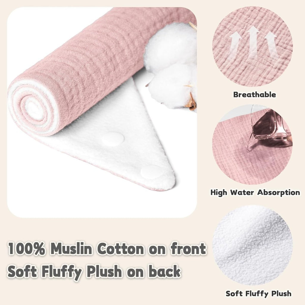 Susurration Muslin Baby Drool Bibs 6Pack Soft Triangular Adjustable Baby Bandana Bibs for Unisex Girls & Boys - LittleTreasures