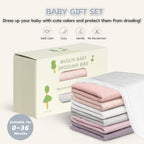 Susurration Muslin Baby Drool Bibs 6Pack Soft Triangular Adjustable Baby Bandana Bibs for Unisex Girls & Boys - LittleTreasures