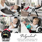 Sweety Fox Baby High Chair Adjustable to 7 Different Heights - Pink Baby Chair - Foldable High Chairs for Babies and Toddlers - LittleTreasures